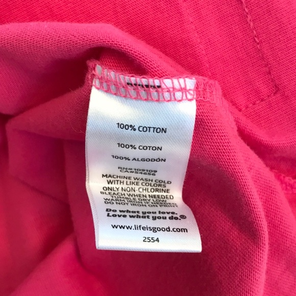 Beautiful "Life Is Good" Camper Pink Long Sleeve Top M - Picture 7 of 9